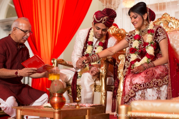 bride,and,groom,at,wedding,ceremony,ceremony,Damion,Edwards,Photography,indian,bride,and,groom,jai,mala,traditional,customs,and,rituals,at,the,indian,wedding,traditional,indian,wedding,ceremony