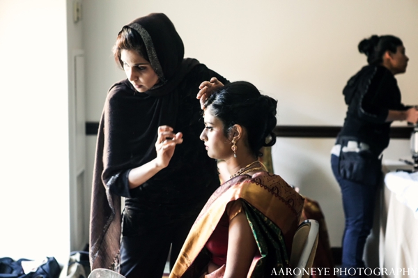 indian wedding bridal ceremony getting ready