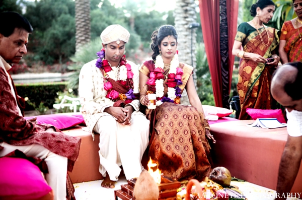 indian wedding ceremony bride groom mandap outdoors