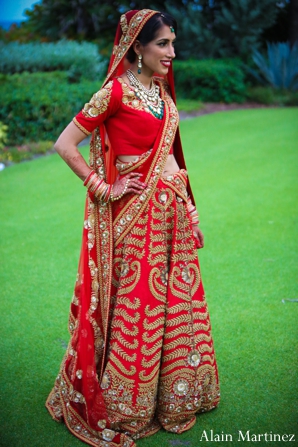 indian wedding bridal portrait traditional lengha