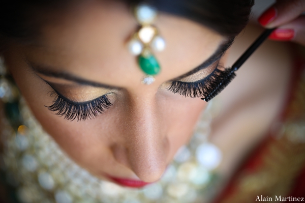 indian wedding bridal hair makeup tikka