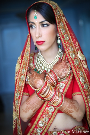 indian wedding bridal lengha hair makeup