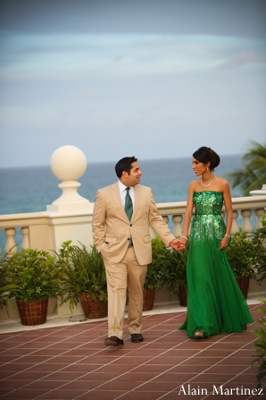 indian wedding bride groom portrait outdoors