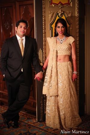 indian wedding bride groom portrait reception