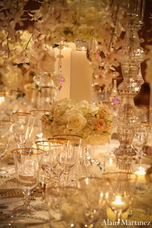 indian wedding floral candle reception