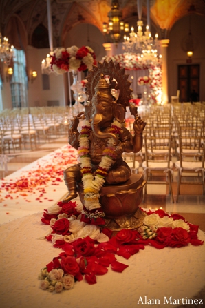 indian wedding ganesha statue elephant floral