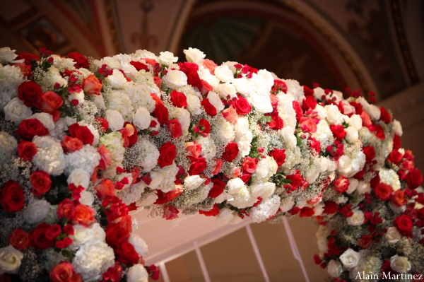 indian wedding mandap floral roses