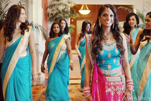 indian wedding bride bridal party