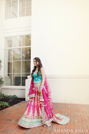 indian wedding bridal portrait lengha