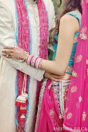 indian wedding bride groom couple portrait