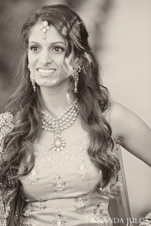 indian bridal portrait traditional black and white