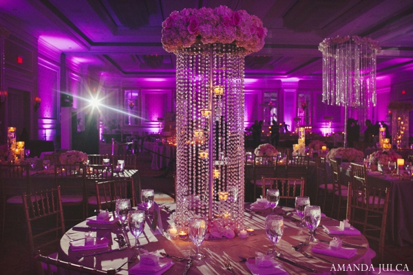 indian wedding reception decor lighting inspiration