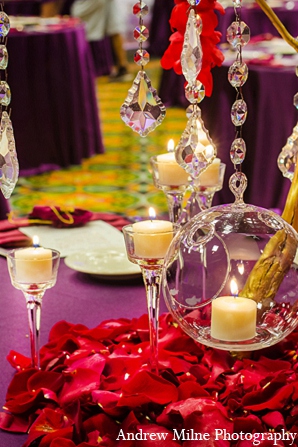 indian decor floral reception wedding