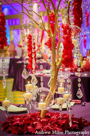 indian reception decor floral wedding