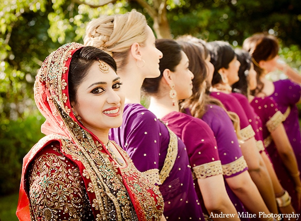 indian wedding bridal party photography