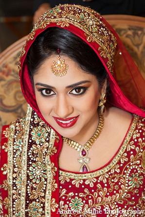 indian wedding bride attire makeup