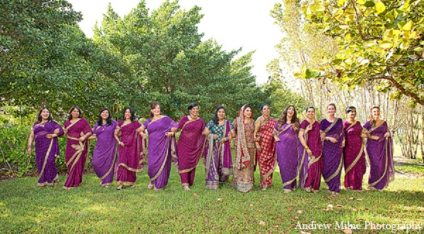 indian wedding bride bridal party