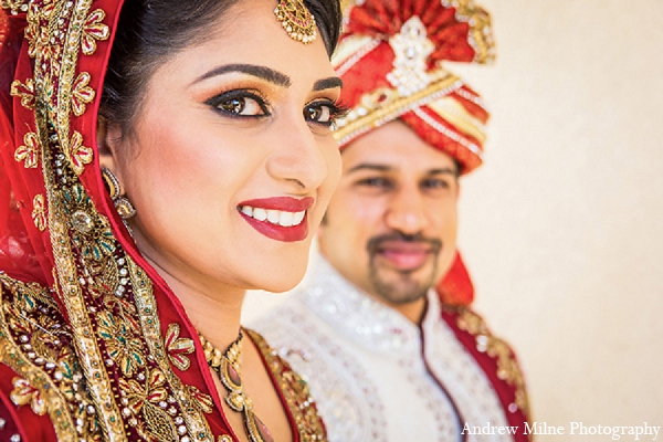 indian wedding bride groom portrait