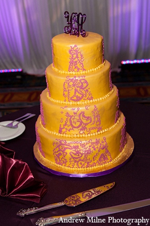 indian wedding cake reception photography