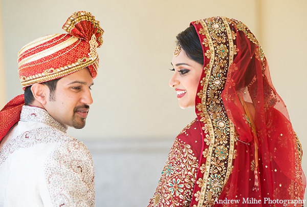 indian wedding portraits bride groom