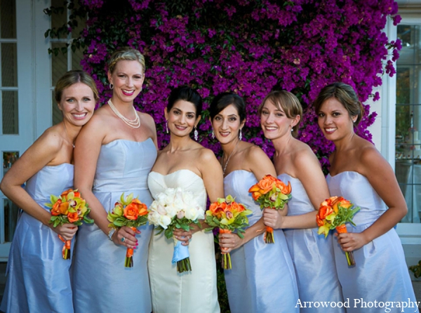 indian wedding bridal party bouquet