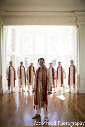 indian wedding ceremony groomsmen