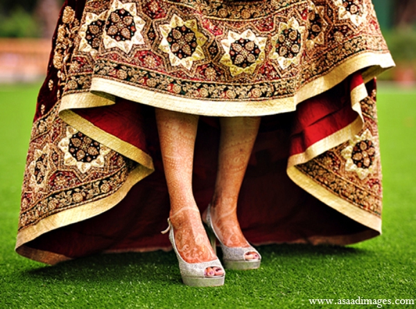 indian wedding bridal lengha shoes fashion