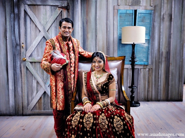 indian wedding bride groom portrait