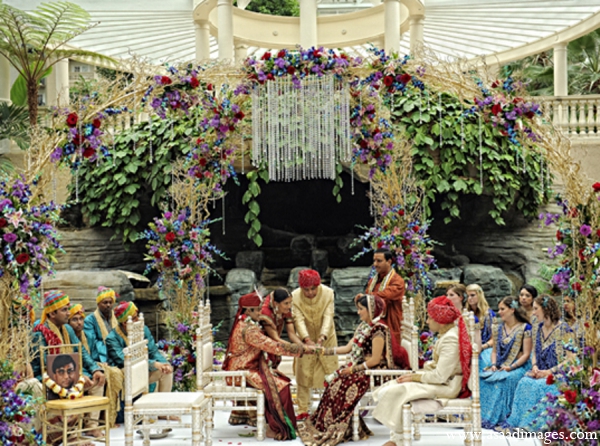 indian wedding ceremony tradition floral mandap