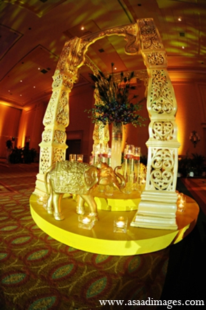 indian wedding decor floral sangeet