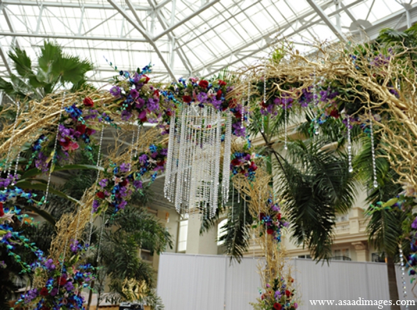 indian wedding floral mandap decor