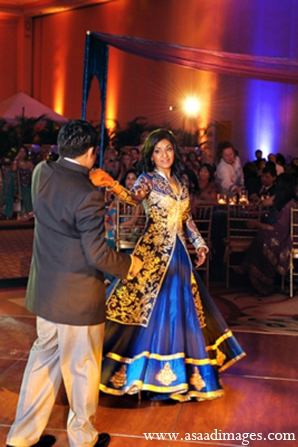 indian wedding sangeet lengha bride