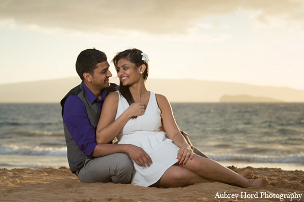 engagement portraits indian wedding bride groom beach