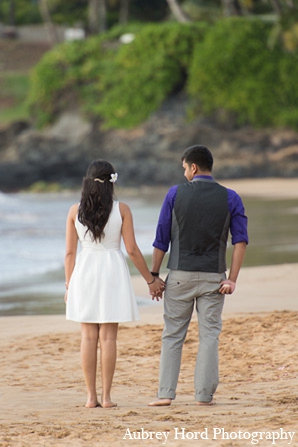 indian wedding engagement session beach bride groom