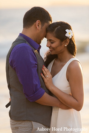 indian wedding engagement session bride groom flower