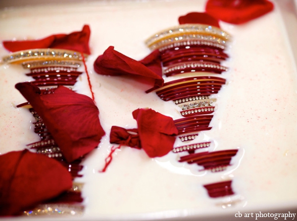 indian wedding bangles cream red