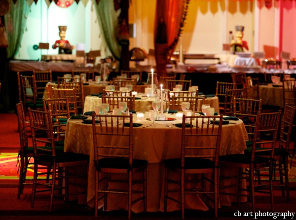 indian wedding reception decor tablesetting