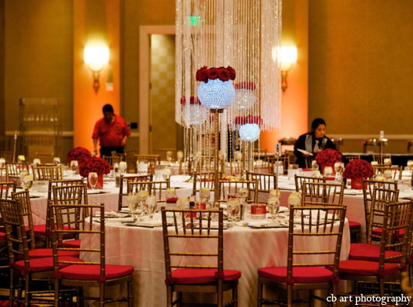 indian wedding reception lighting decor table