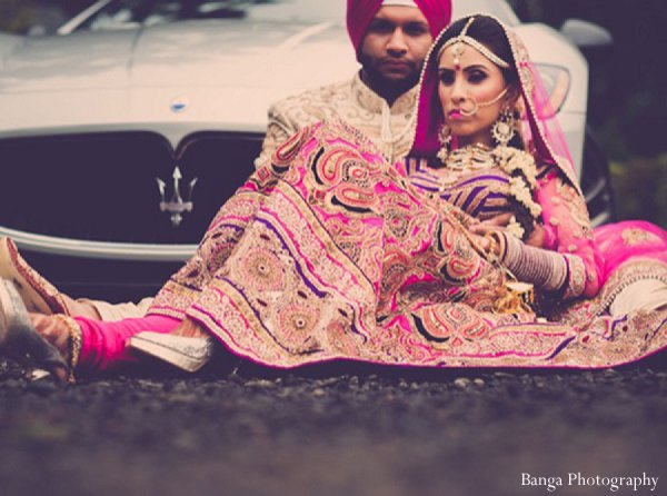 indian wedding photo shoot newlyweds