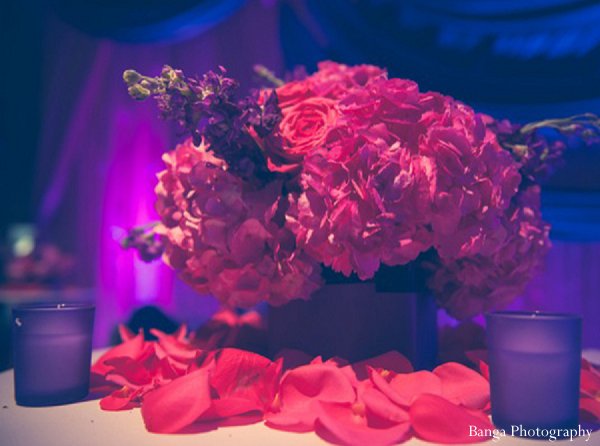 indian wedding reception floral decor