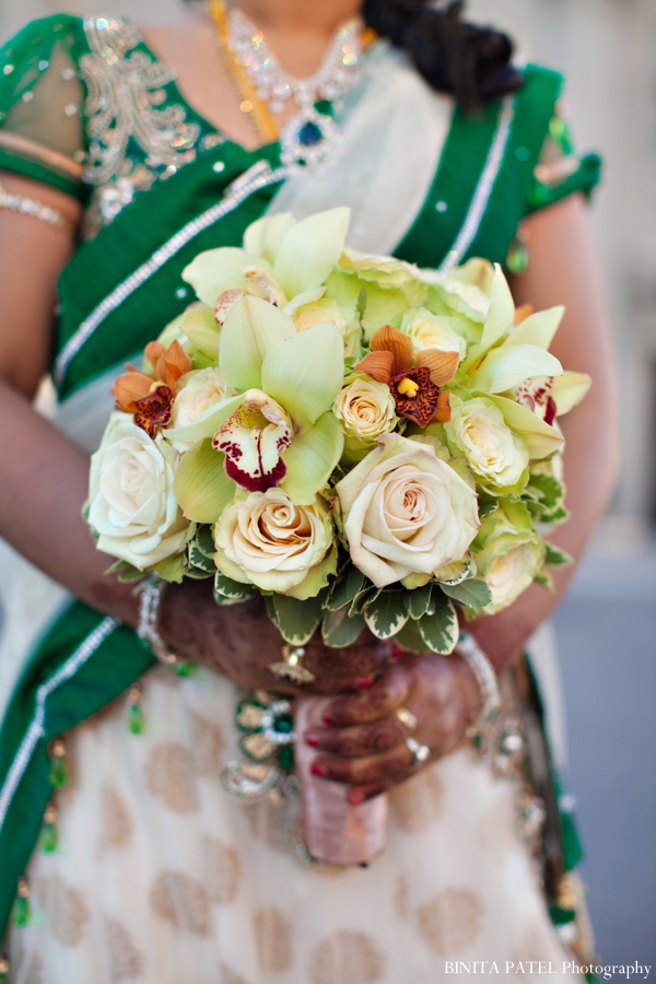 indian wedding floral bouquet bridal