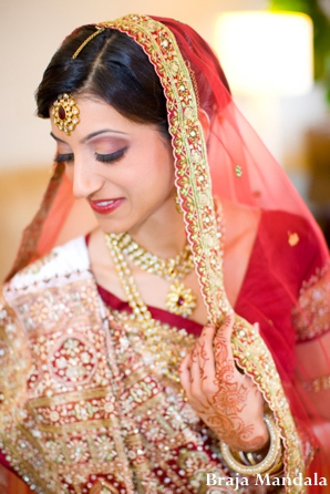 indian wedding bridal portrait traditional lengha