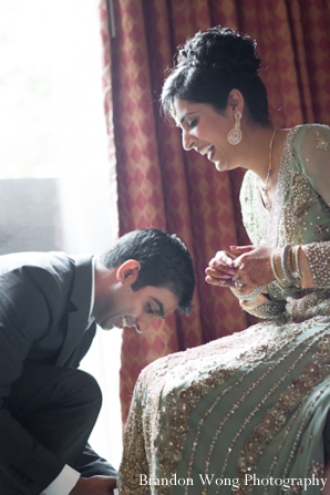 indian-wedding-bride-groom-getting-ready-together-for-reception