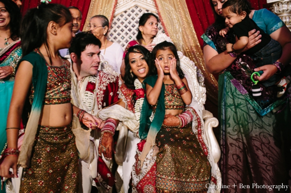 indian wedding ceremony groom bride family