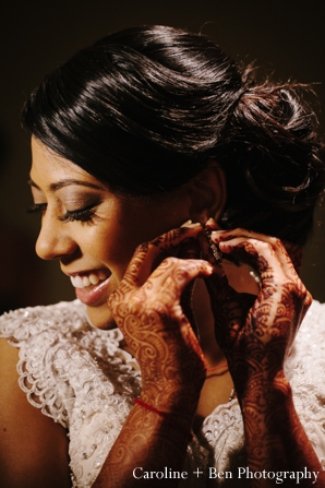 indian wedding portrait bride mehndi