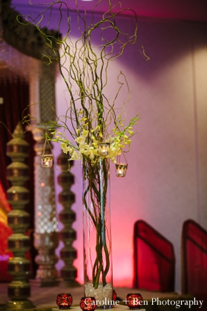 indian wedding reception decor detail floral