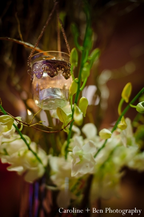 indian wedding reception detail floral decor