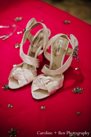 indian wedding reception detail shoes