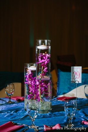 indian wedding reception flower ideas setting