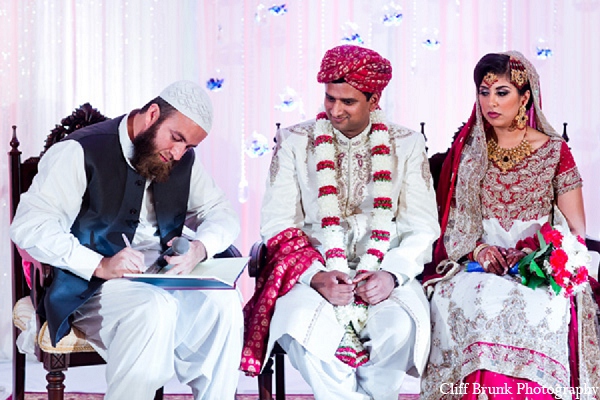 pakistani wedding ceremony groom bride